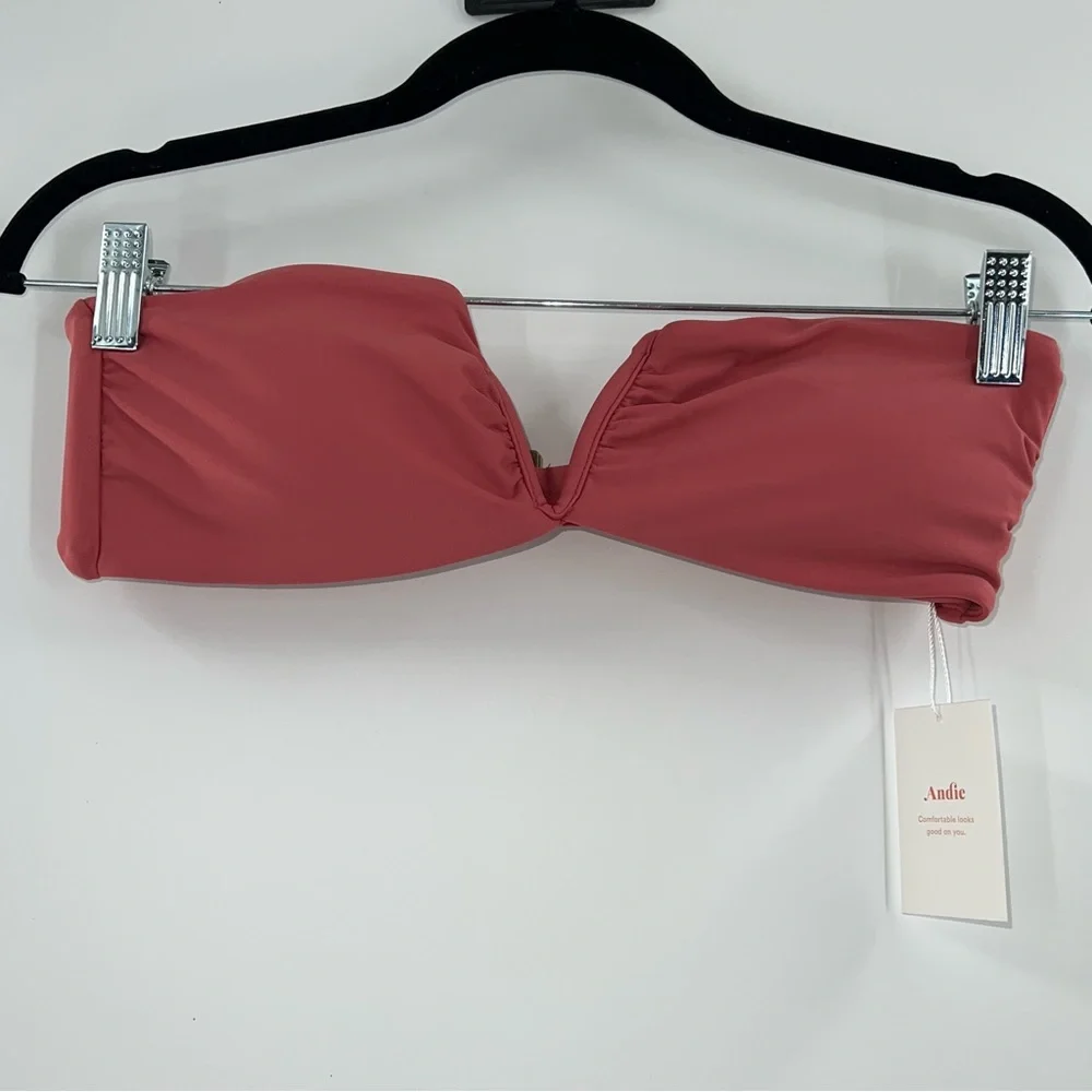 Andie Swim NWT The Scala Bikini Top in Punch size Medium